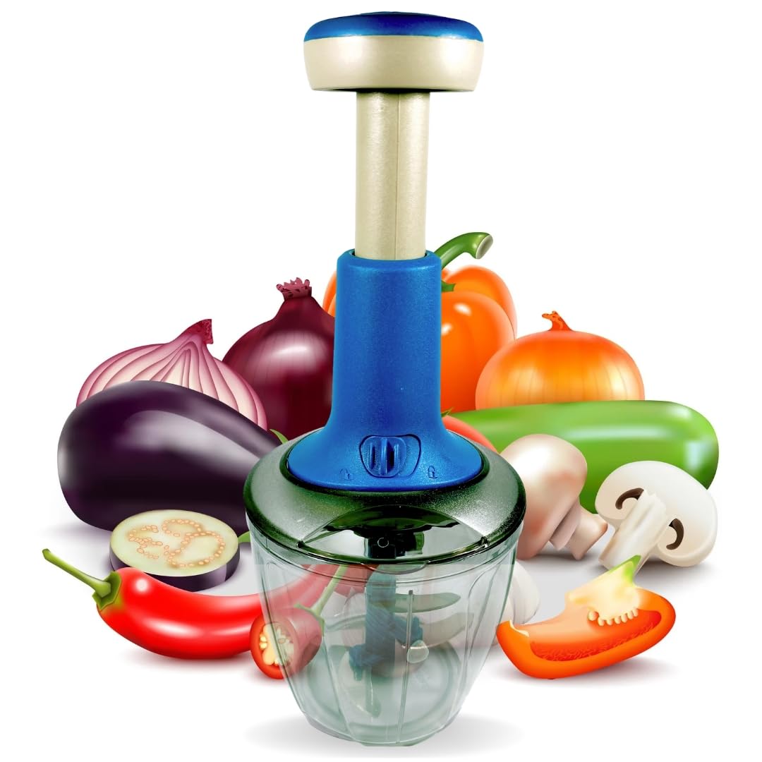 Virado. Prime Push Chopper 6 Razor Sharp Blade | Onion, Ginger, Garlic, Salad, Tomato, & Fruits (1000ml) | Best Kitchen Accessories-image-15