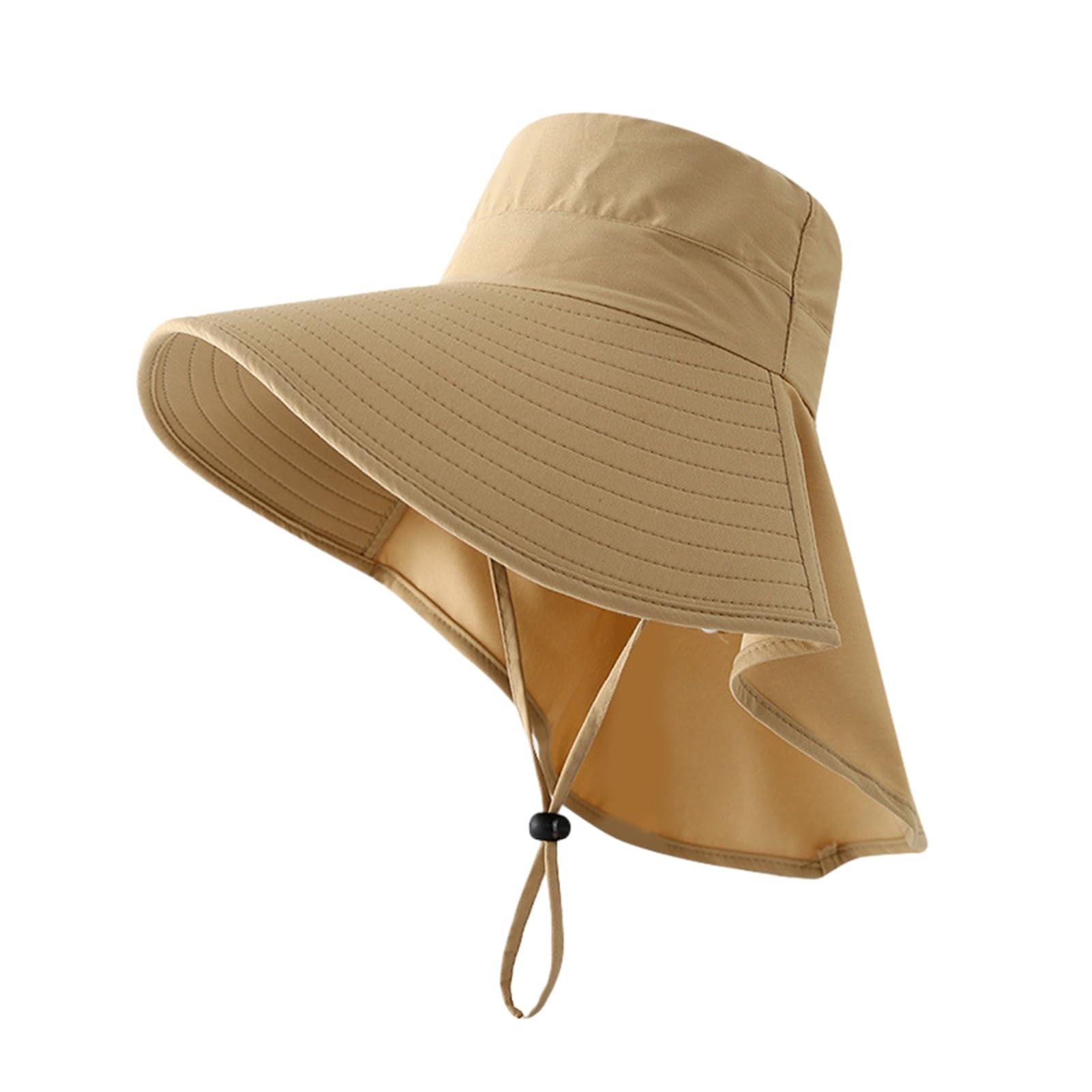matumou Large Brim Bucket Hat, Outdoor UPF 50+ UV Hat, Waterproof Breathable Face Neck Flap Cover Folding Hat for Men, Women