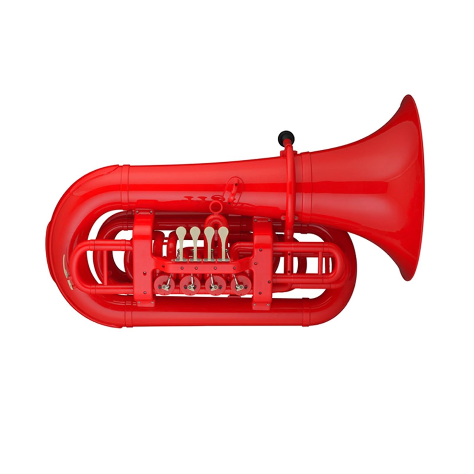 Bombardino De Latón Eufonio De Plástico ABS De Color B Apto Para Principiantes(Red)
