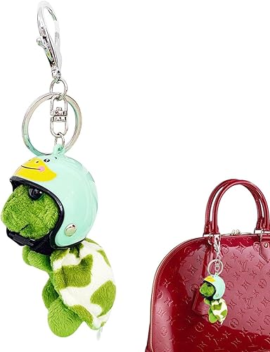 Llavero de tortuga de felpa, lindo juguete suave, muñeca de peluche única, delicada animal, muñeca de peluche, antidecoloración, Verde