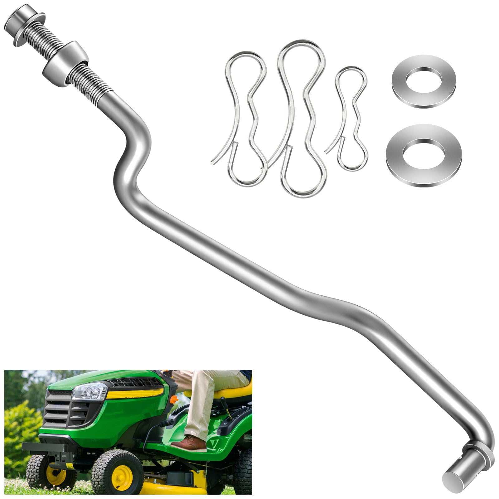 Kit de bras de tirage avant GX20497 compatible avec John Deere GX20497A M112982 H135891 24M7044, pour bras de liaison de pont de tondeuse 102 115 125 155C D155 LA L100 L120 L130 LA. 120 D. Série 140 X