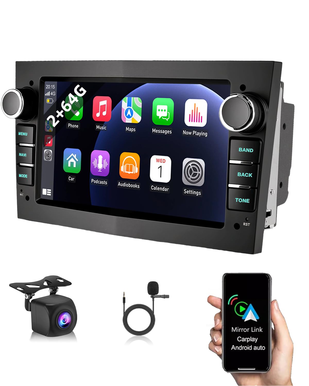 Android 14 Autoradio Für Opel - 7 Zoll Touchscreen Mit Wireless CarPlay & Android Auto