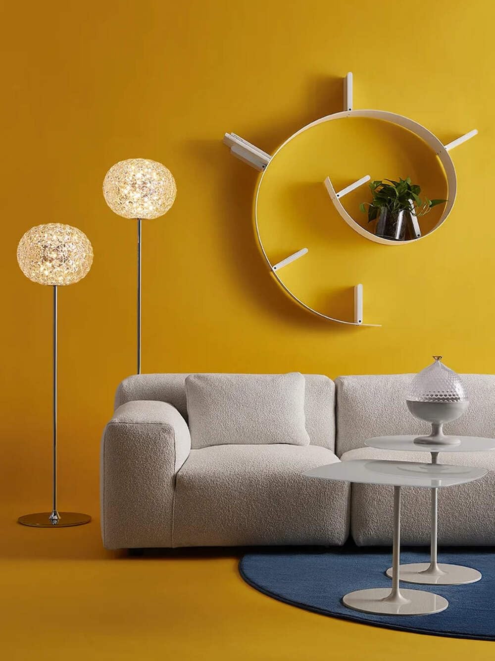 Kartell Pumo, Contenitore/Centrotavola, Azzurro e Blu