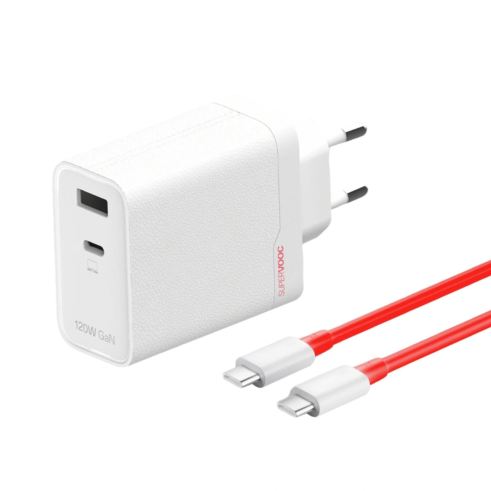 OnePlus SUPERVOOC 80W Fast Charger, Dual Ports GaN Power Adapter with Type-C Flash Cable, Compatible with OnePlus 15/15R/13/13R/Nord5/CE5