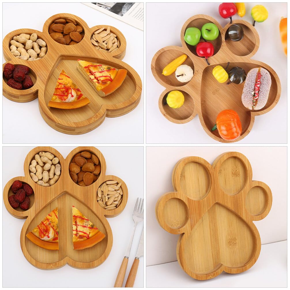 Amazon.co.jp: Luxshiny 足 形 木製 プレート、ハート 形 犬 足