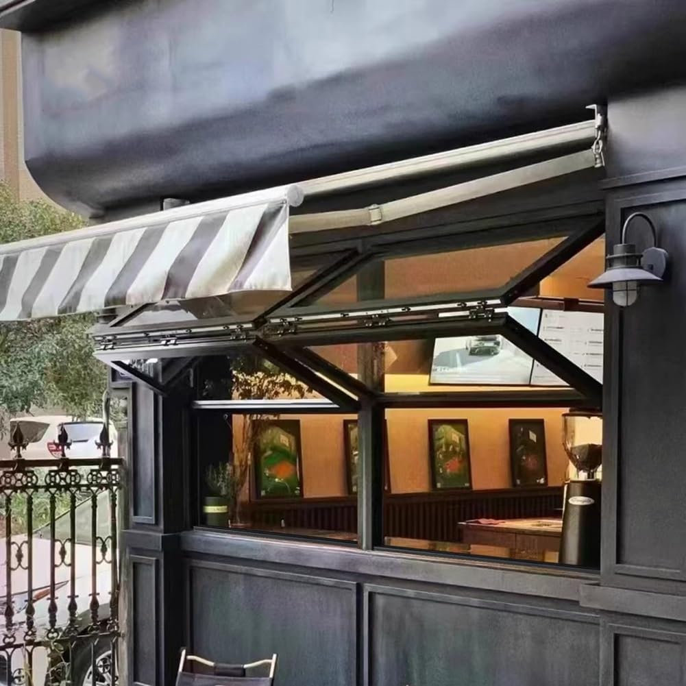 Finestra di servizio pieghevole personalizzabile per ristoranti e camion alimentariFacile installazione finestra di concessione (70 x 80 cm) perfetta per capannoni all'aperto ed eventi di catering