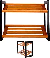 Genérico Sapateira Multifuncional de Madeira Maciça - Organização Compacta para Até 12 Pares de Sapatos, Estilo Moderno e Funcional, Design Durável e Sofisticado para Decoração