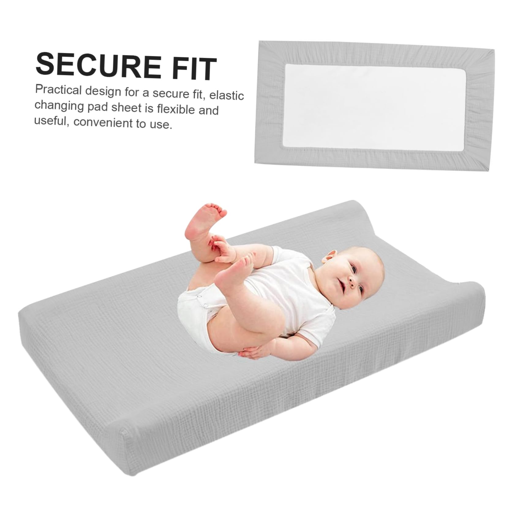 Abaodam 2 Piezas Funda para cambiador de bebé sábana elástica para cambiador funda para cambiador de recién nacido colchoneta cambiador bebe empapadores bebe cambiador lavable pañal colcha