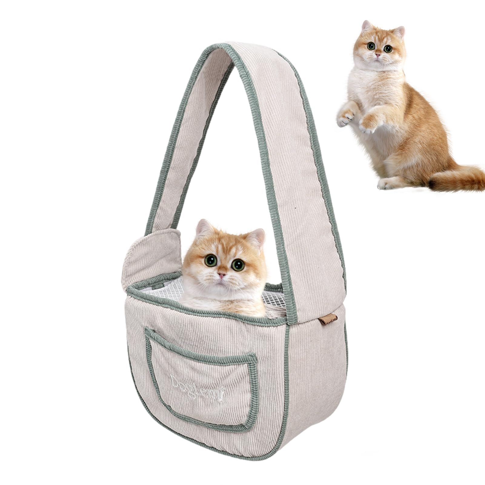 Sac de transport pour petit chien, chiot et chat - Sac de transport pour Pooch Doggy Doggie Yorkshire Chihuahua Baby (Beige)