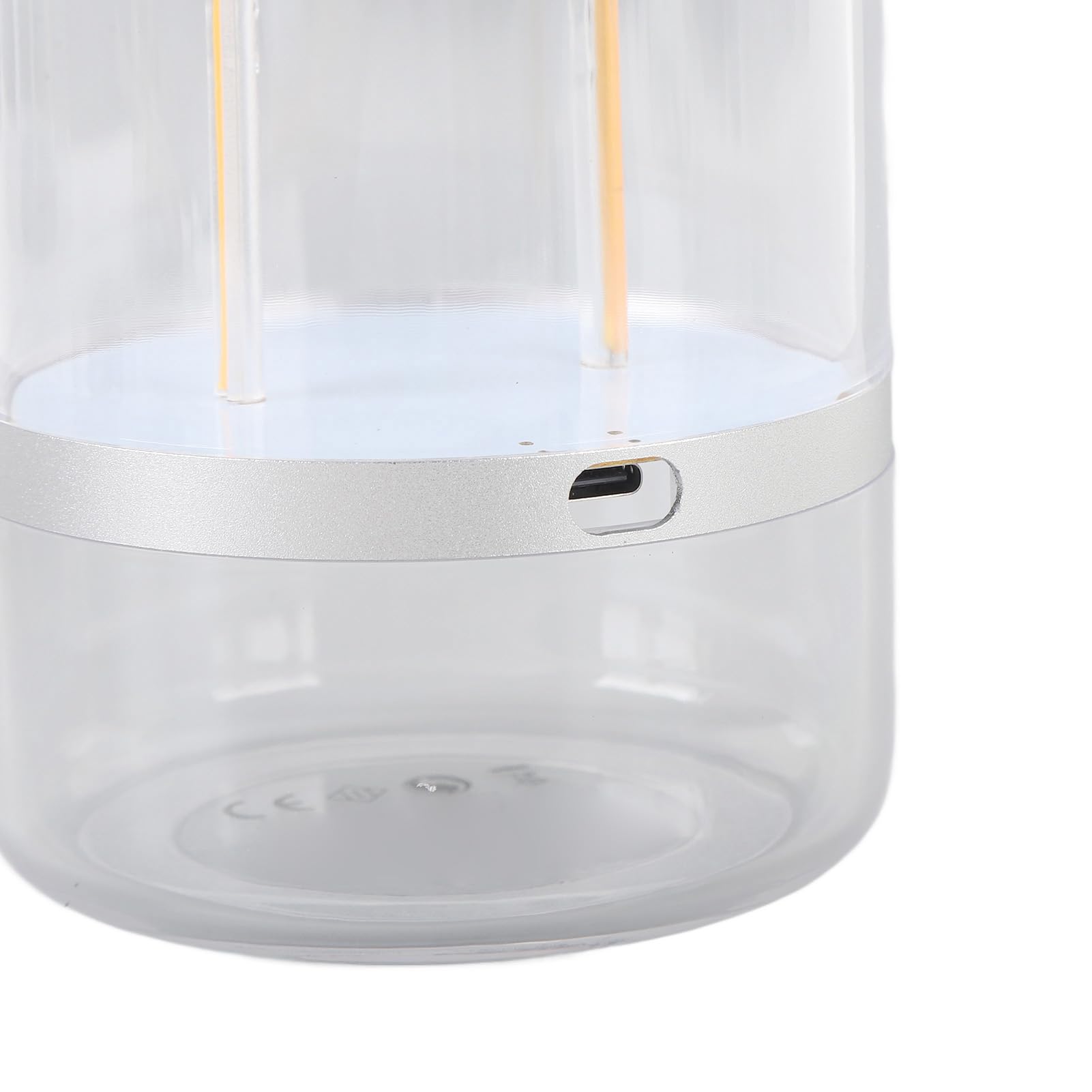 Langstrecken-Nachtlicht, Elegante Touch-Lampe, Fernerkundung für Paare, Heimdekoration, Transparent, Silberfarben, 2 Stück