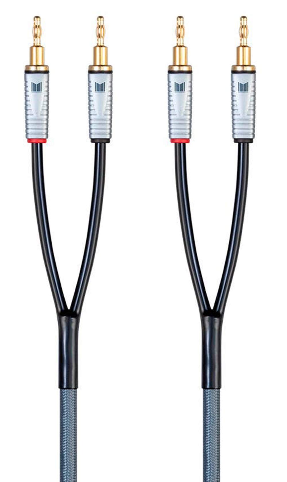 Monolith Multi-Strand Conductors Speaker Wire - 6 Feet - Pair, PE Insulated, 14AWG, Oxygen Free Copper With Gold Plated Banana Plug Connectors-image-3