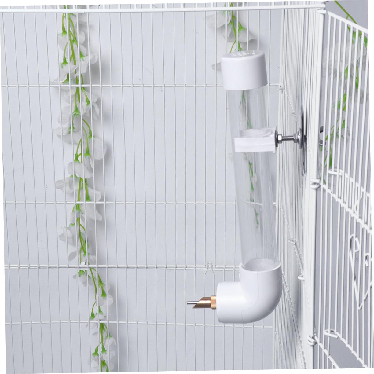 Distributore Acqua Automatico per Pappagalli da Parete | Grande Capacità, Plastico Facile da Pulire, Fissaggio su Gabbie e Pareti Stile Casuale