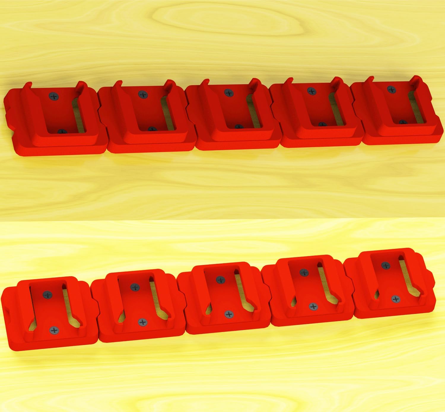 Battery Holder for Milwaukee 18 18V Battery (No Battery), 10Packs Wall Mount Batteries Storage for Wall, Work Van, Shelf, Toolbox thumbnail