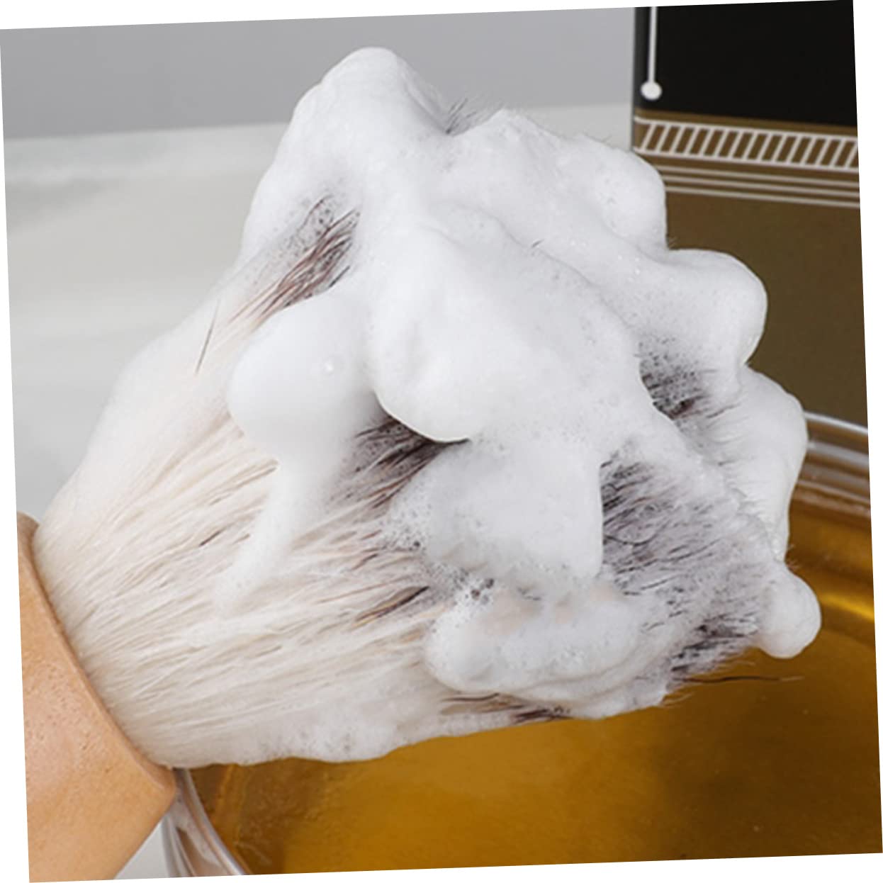 NOLITOY Shaving Brush Stand Set Shave Soap and Brush Kit Barbershop Shaving Brush Bowl Multi-use Shaving Supply Men