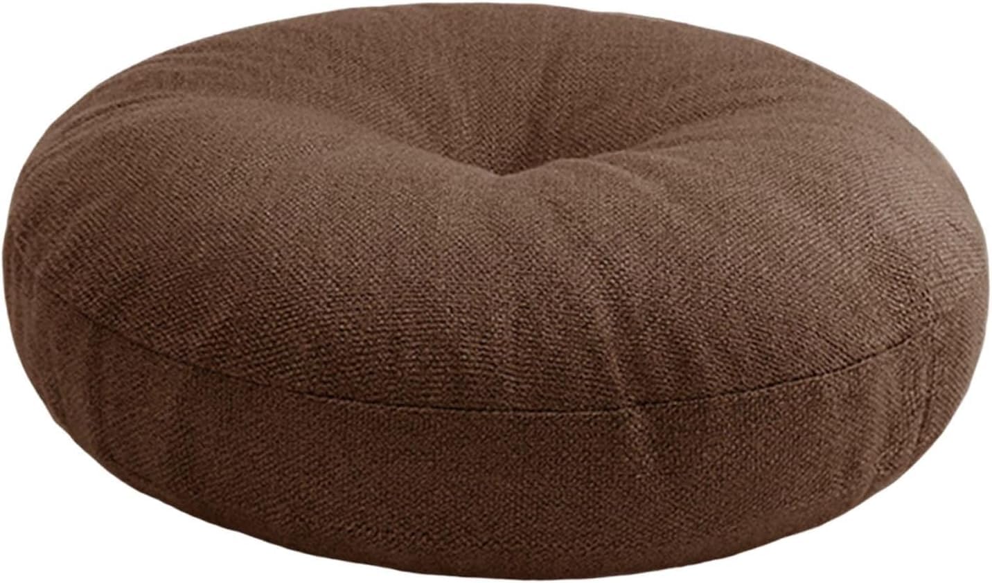 Lote de cojín y Esterilla de meditación, Cojín Redondo del Suelo de la meditación Tatami Lavable a máquina for oración sofá Silla Multicolor(Coffee)