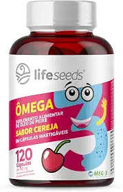 Ômega 3 Mastigável Sabor Cereja Epa Dha - Certificação Internacional MEG-3 – 120 Cápsulas