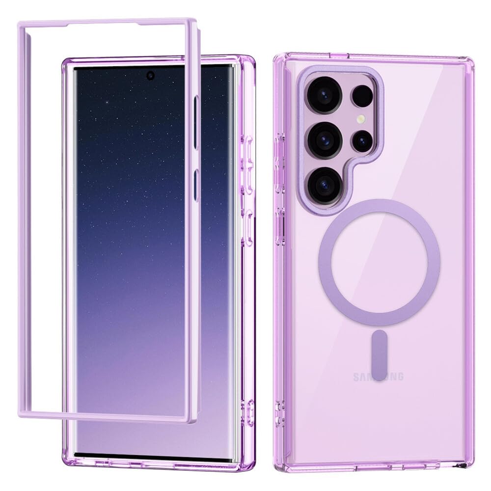 Étui pour Samsung S24 Plus housse protection silicone violet clair rabat - 8