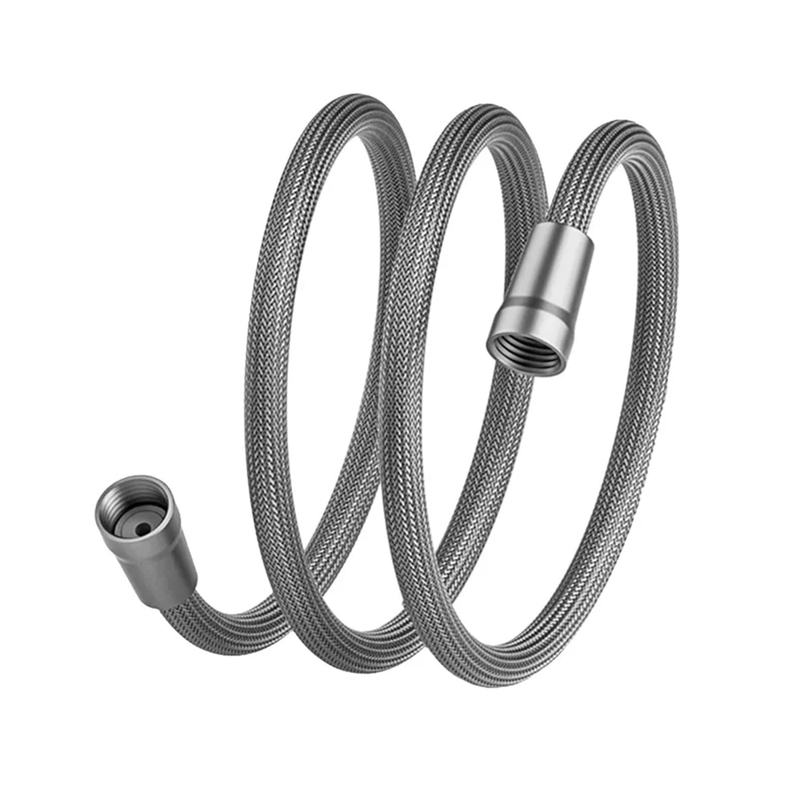 Zhaoqin One Color Shower Hose 1.5/2M Handheld Shower Hose Anti Winding Universal Interface Tube Flexible Gi/2 Bath Nylon Pipe Pipes & Fittings(1.5Meter-Silver)