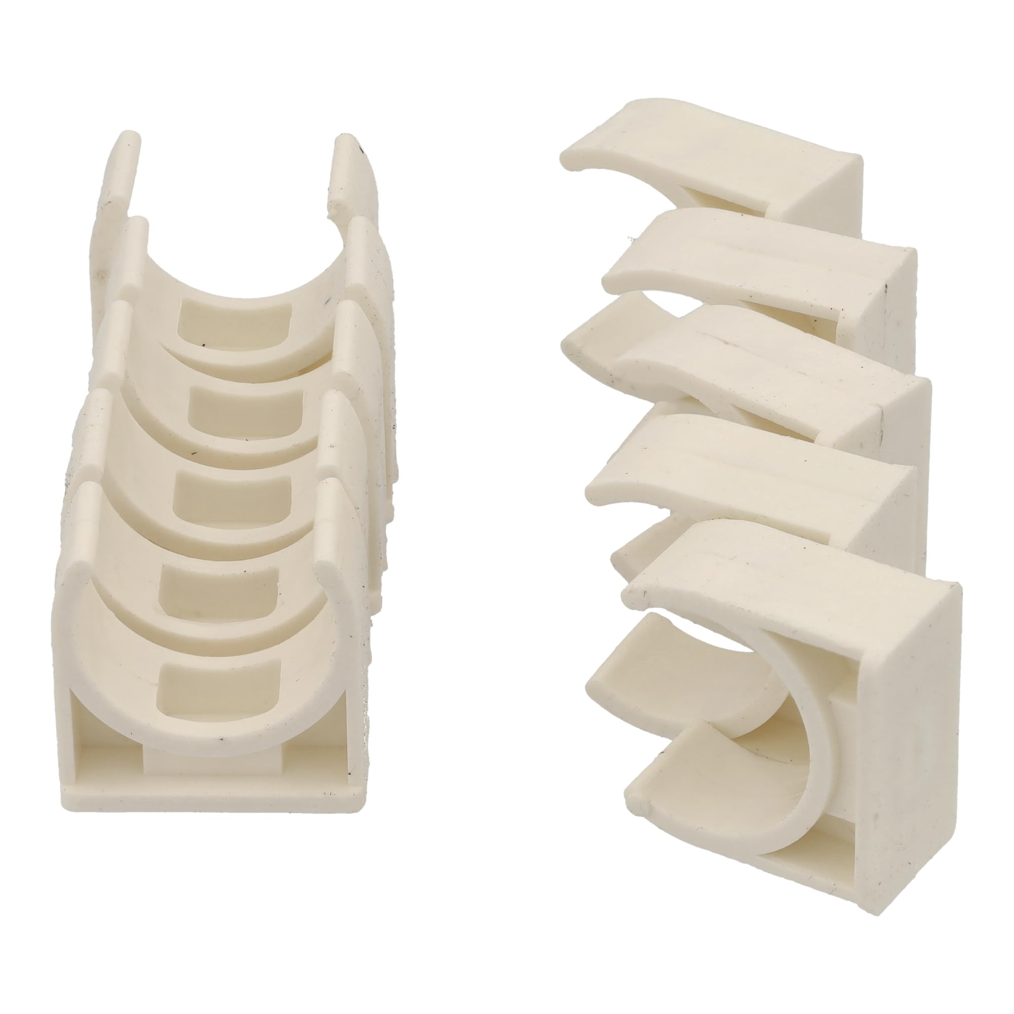 Jandei - Pack 10 uds. Tubo para Cables PVC Rígido Blanco Longitud 1 Metro. Diámetro 20 mm. Funda de Cable con Grapas de Sujección, Codo 90 Grados,Manguitos y Curvas de Empalme.