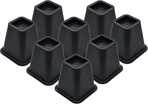 SUIFECT Elevadores de muebles de cama de 6 pulgadas, elevadores de cama resistentes, soporta hasta 2200 libras, fáciles de instalar, perfectos para