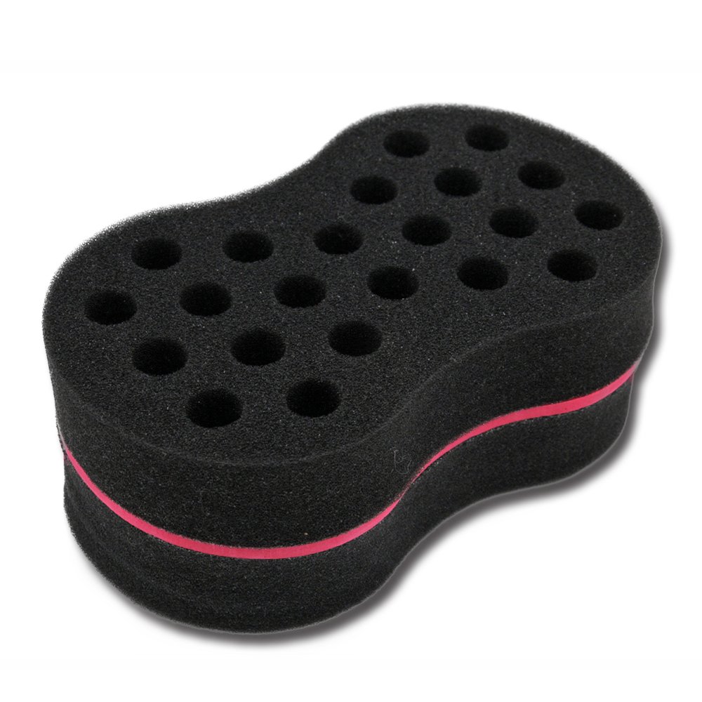 Curl Sponge Afro Hair Sponge Twists Barber Hair Styling Tool with Big Small Holes Curls Coils Dreads for Men (1 Pack)