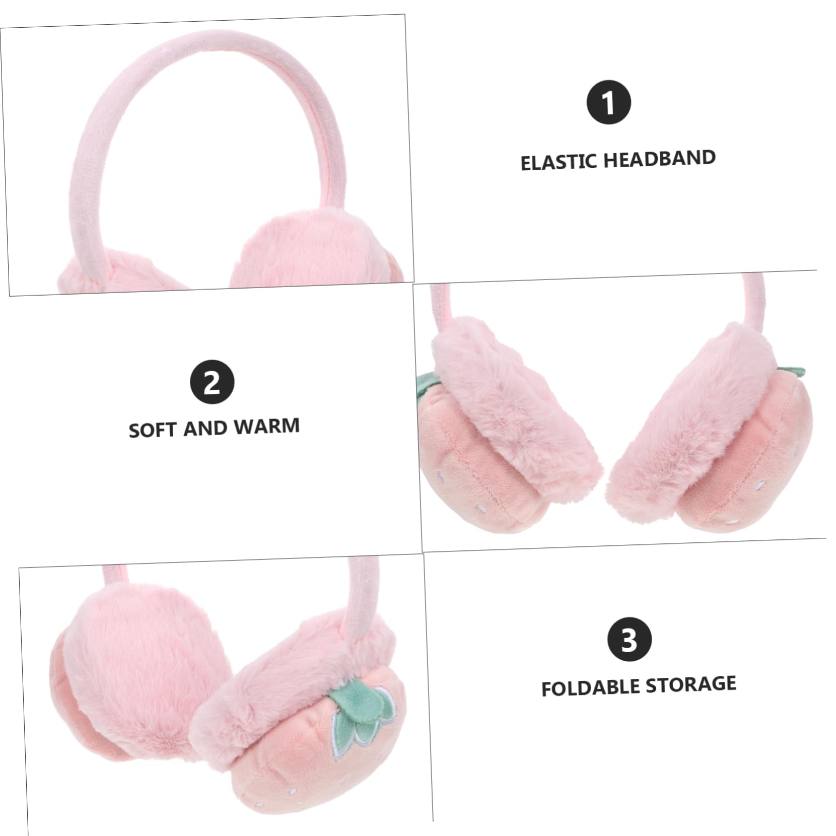 GAROZATION 1pc Boys and Girls Winter Warm Earmuffs Ear Caps Plush Fabric Ear Protectors