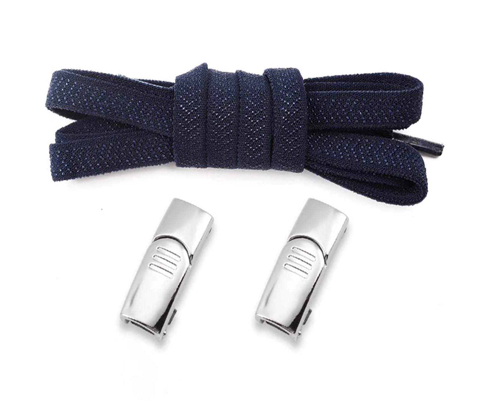 HEAGER scarpe, lacci elastici, Lacci con chiusura con fibbia senza lacci Lacci elastici piatti Sneakers for bambini Lacci for scarpe senza lacci for adulti for accessori for scarpe(Navy Blue)