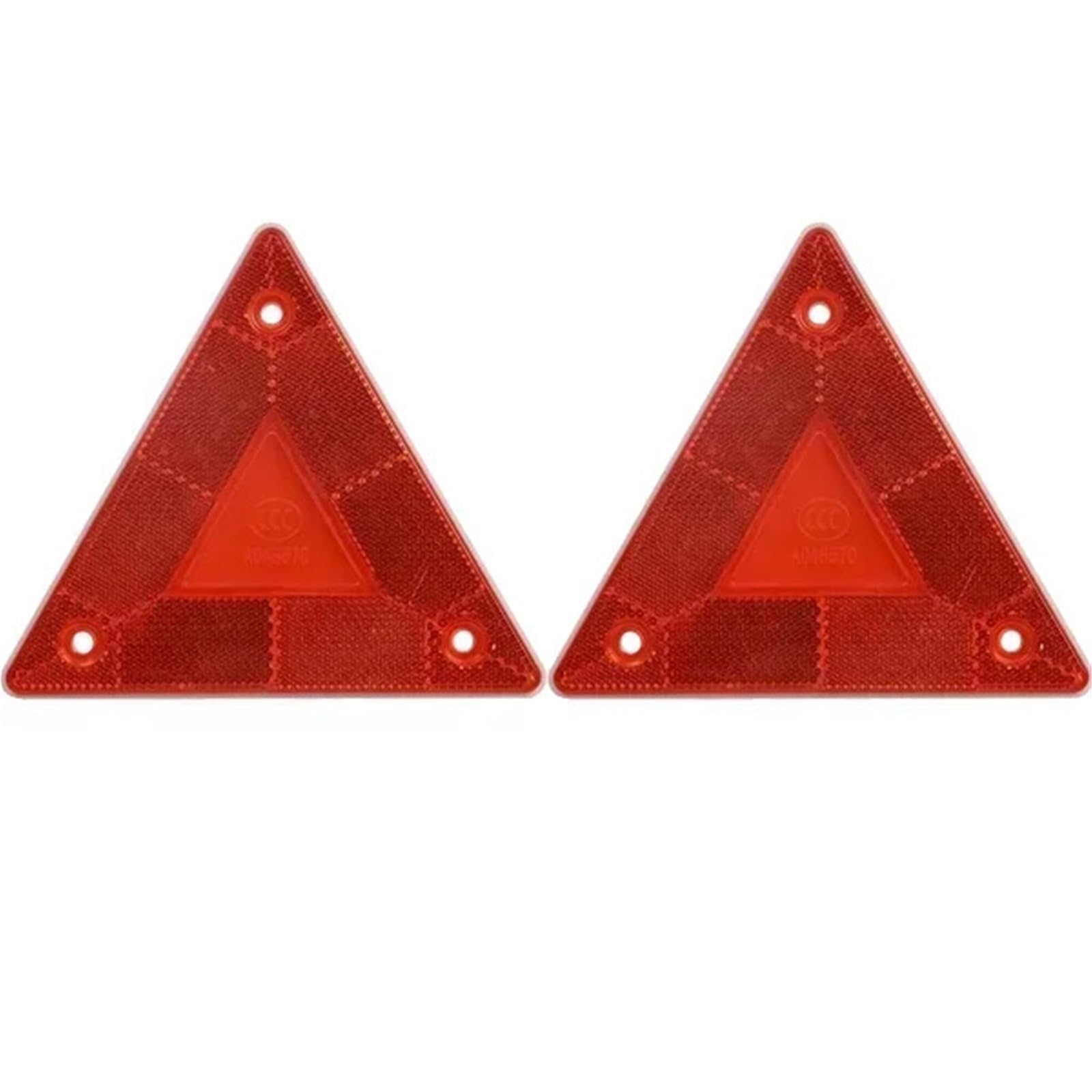 Señal de Emergencia triángulo Placa de señal Advertencia Parada camión, luz Trasera, Reflector Seguridad, Tablero Muestra Triangular(2pcs)