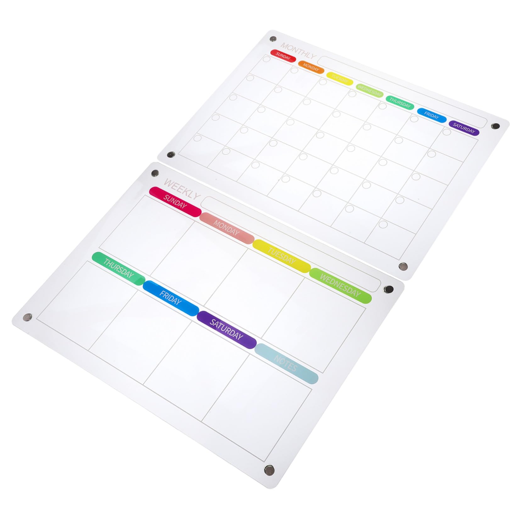 Tableau Magnétique en Acrylique Argenté avec Stylo pour Planning