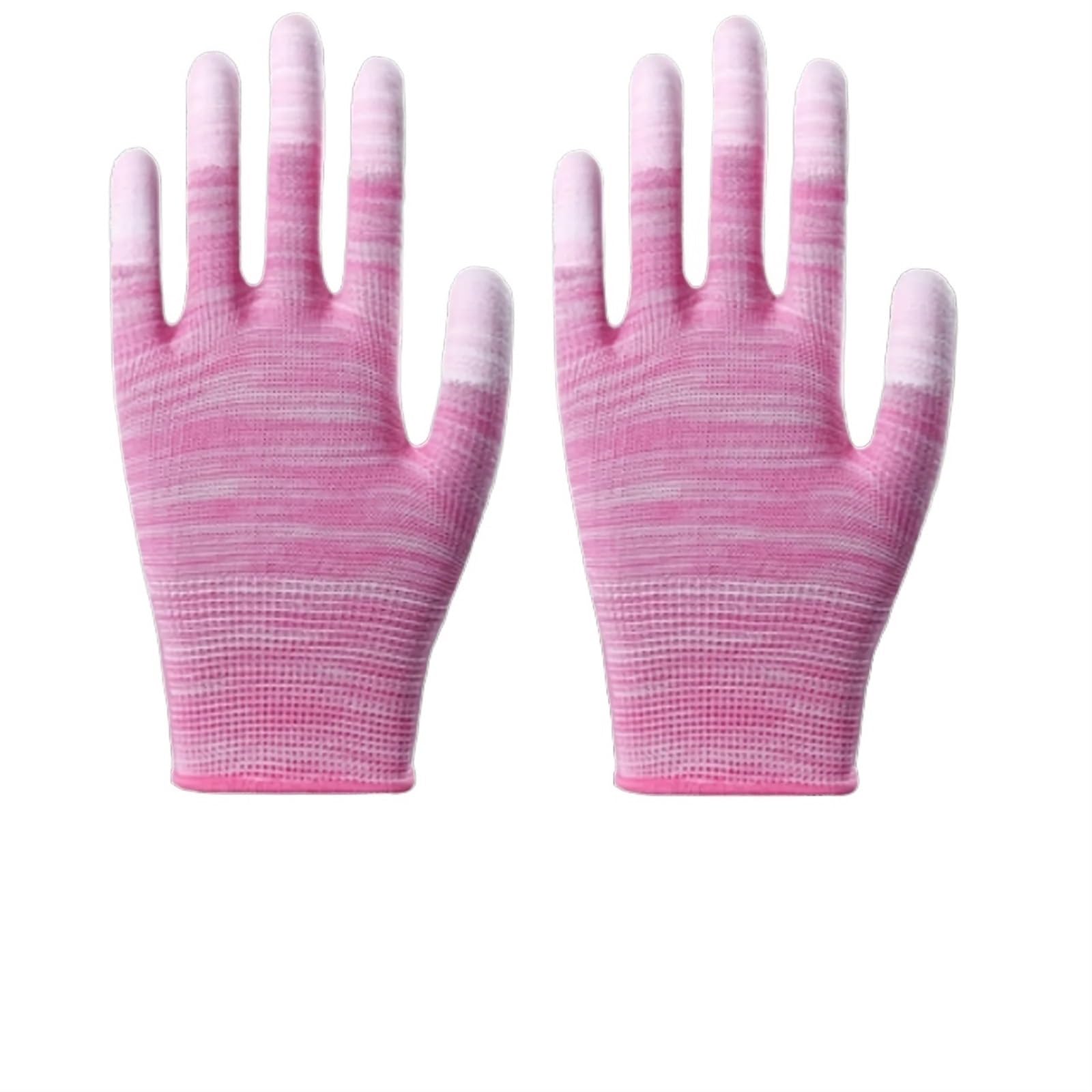 Handschutz Garten 4 Paar Bunte Gartenhandschuhe for Damen und Herren, beschichtete Fingerhandschuhe, PU-Gartenhandschuhe, schützende Arbeitshandschuhe for den Außenbereich(Pink)