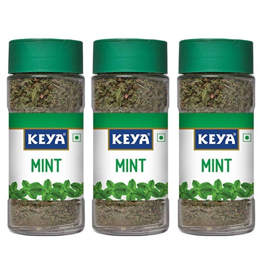 Keya Mint | Seasoning for Meats, Soups, Sauces, Vegetables, and Beverages | Rich in Antioxidants & Supports Digestion | No Artificial Flavours or Colours | 7g | Pack 3
