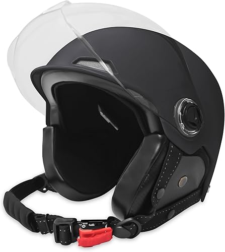 Casco de motocicleta, personalidad hecha a mano en verano, vintage, aprobado por DOT, estilo alemán, medio casco para motocicleta, crucero, scooter