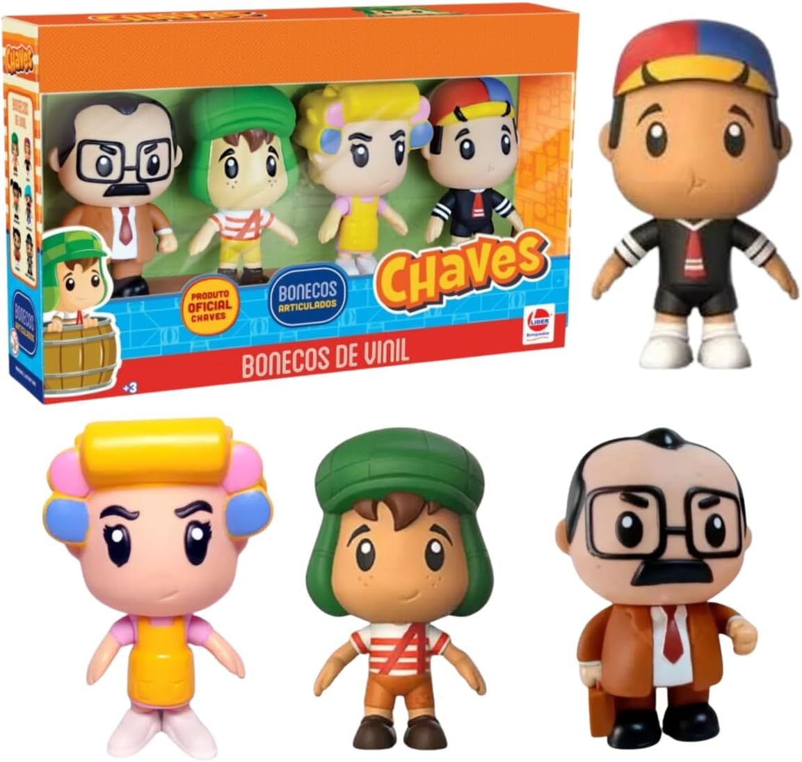 Bonecos Chaves Quico, Florinda, Barriga