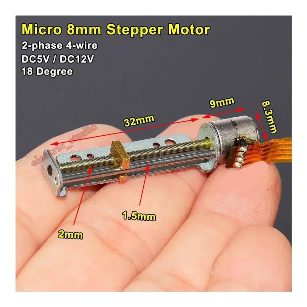 KOKYLEZN DC 5V/12V 2-Phase 4-Wire Stepping Stepper Electronic Starter Linear Screw Slider Block Nut(1mm 4pin Converter)