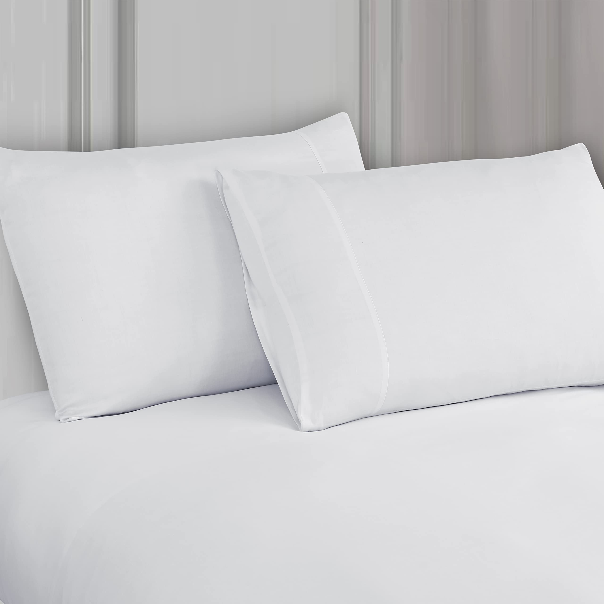 Spread Spain Madison Avenue Cotton with Light Silky and Sateen 400 Thread Count 1 Pillow Cover (22" x 34" inchWhite) 4