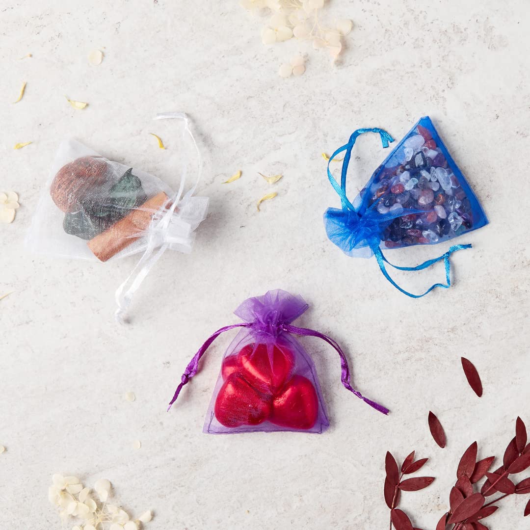 Sacchetti Regalo In Organza 7x9 Cm - Pack Da 50 Pezzi, Per Bomboniere, Gioielli E Feste (Blu Reale) - Foto 10