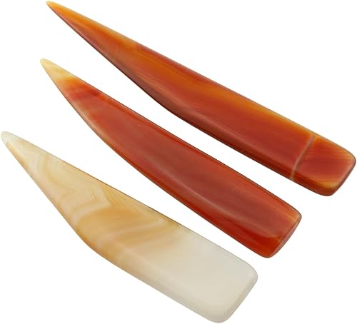 Miniatura 2 de LUORNG 3IN1 Burnisher 3.1 in 3.5 in 3.9 in cuchillo de ágata pulido joyería herramienta de pulido