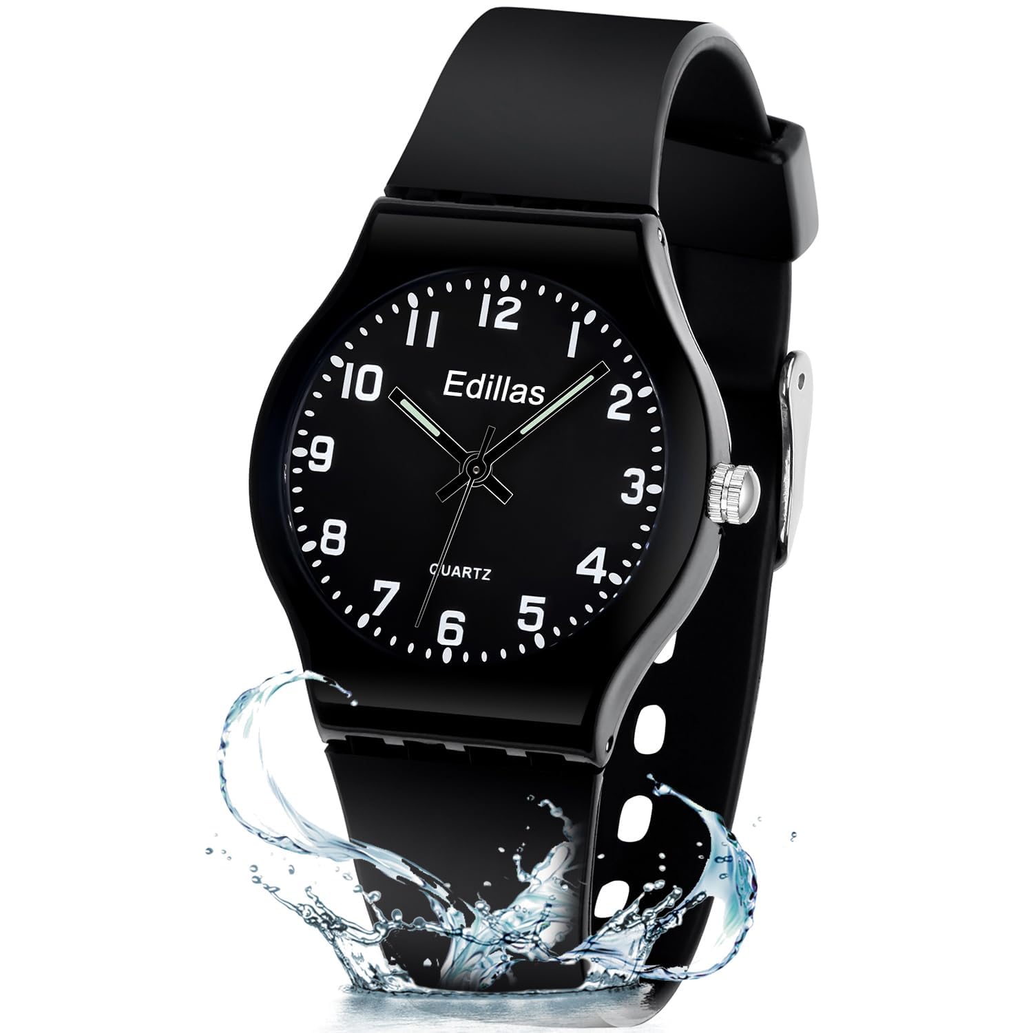 Edillas Kids Analog Watch for Girls Boys, Children Waterproof Learning Time Wristwatch Easy to Read Time for Child