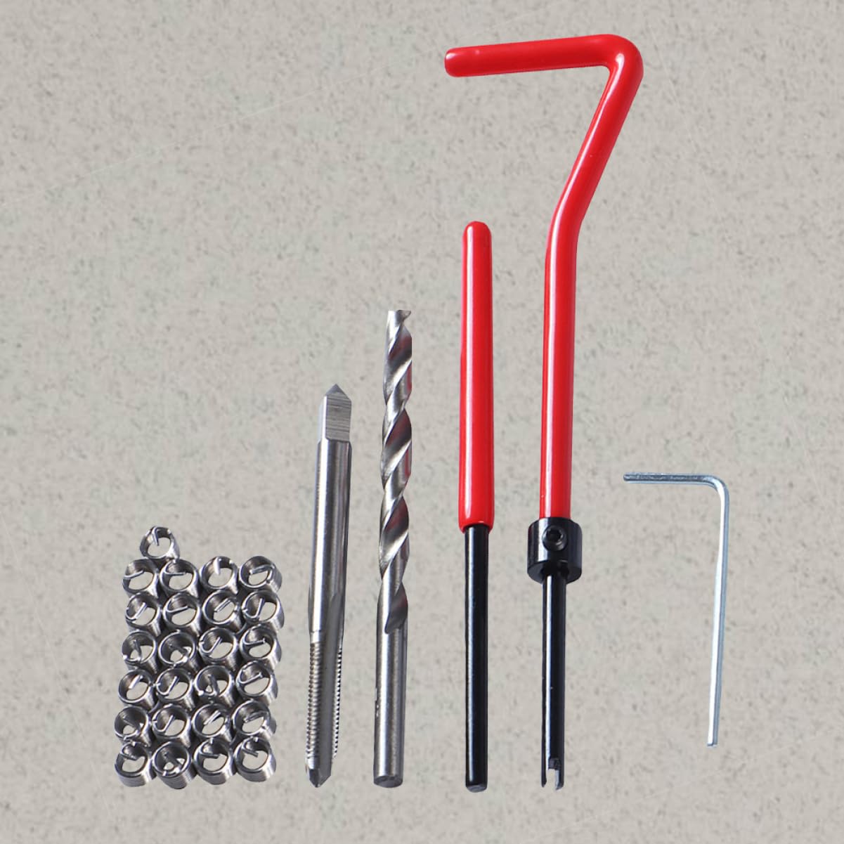 Ciieeo 30 Pcs Thread Repairer Thread Repair Kit Thread Repair Thread Repair Tool Thread Insert Kit Red