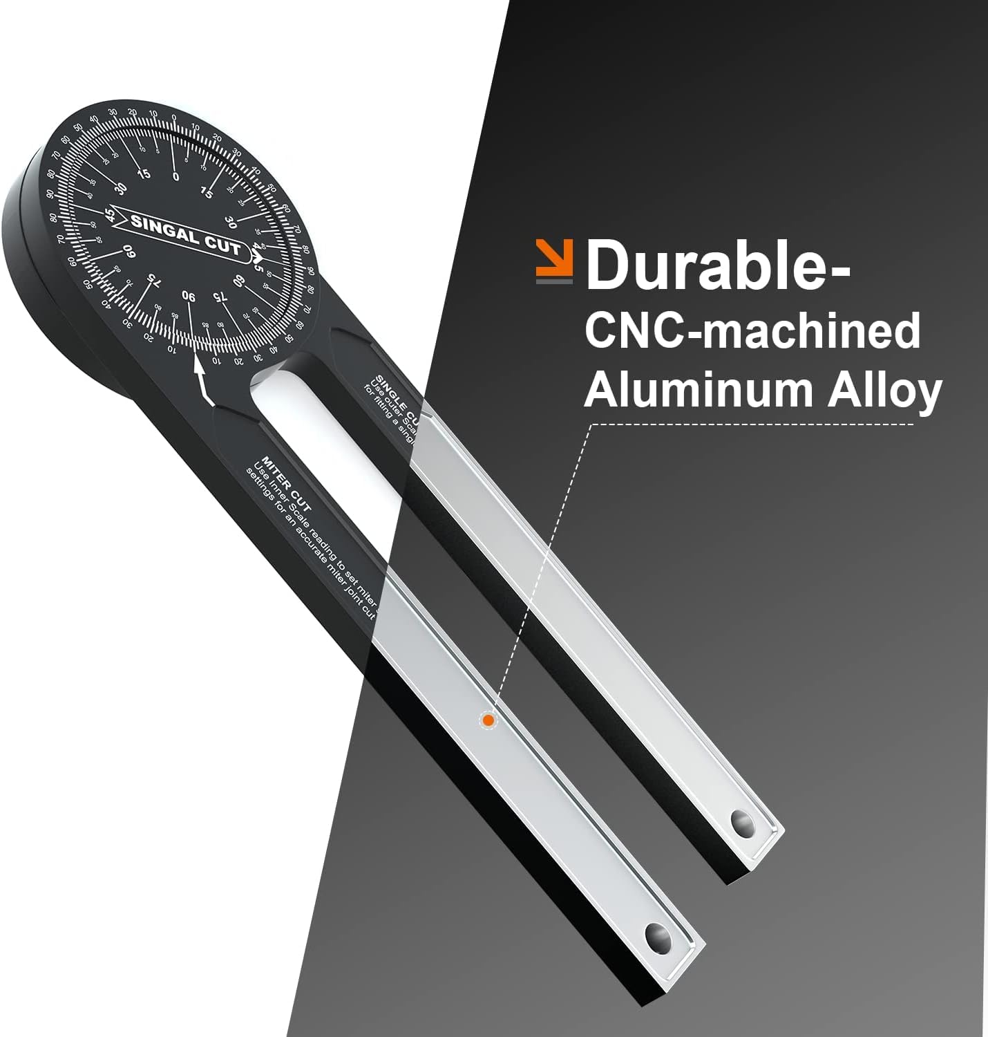 Wrench Ruler Wood Planer 7 Inch Aluminum Miter Saw Protractor – High-Precision Angle ...