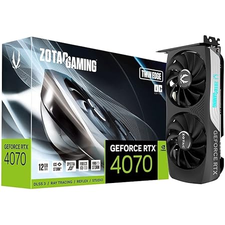 ZOTAC GAMING GEFORCE RTX 4070 Twin Edge OC グラフィックスボード ZT-D40700H-10M VD8484