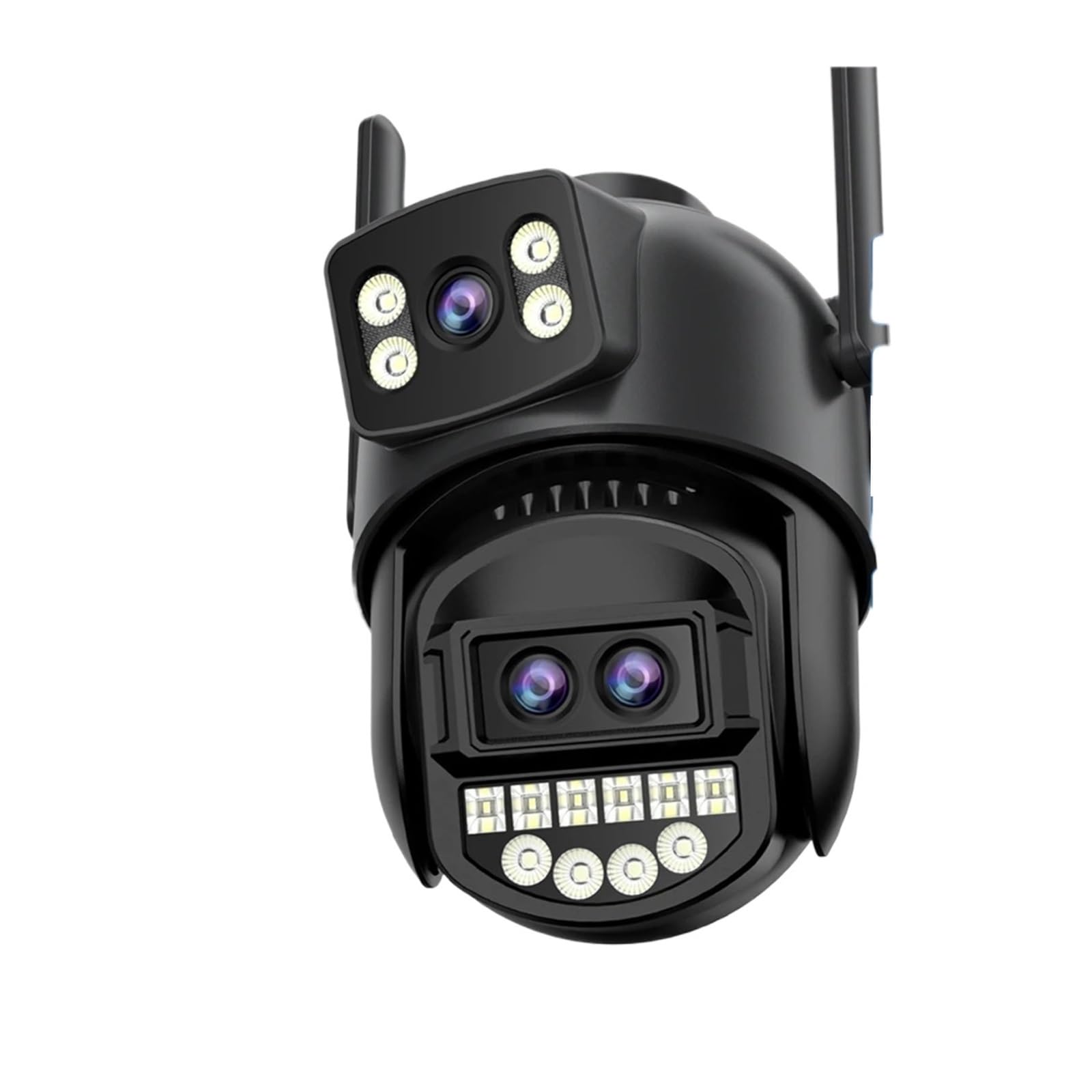 OSHPMBDLYFJ 9MP Dual Screen Wifi Camera PTZ 8X Digital Zoom Color Night Vision Outdoor Security Protection 8MP CCTV IP Camera(US Plug,9MP NO SD Card)