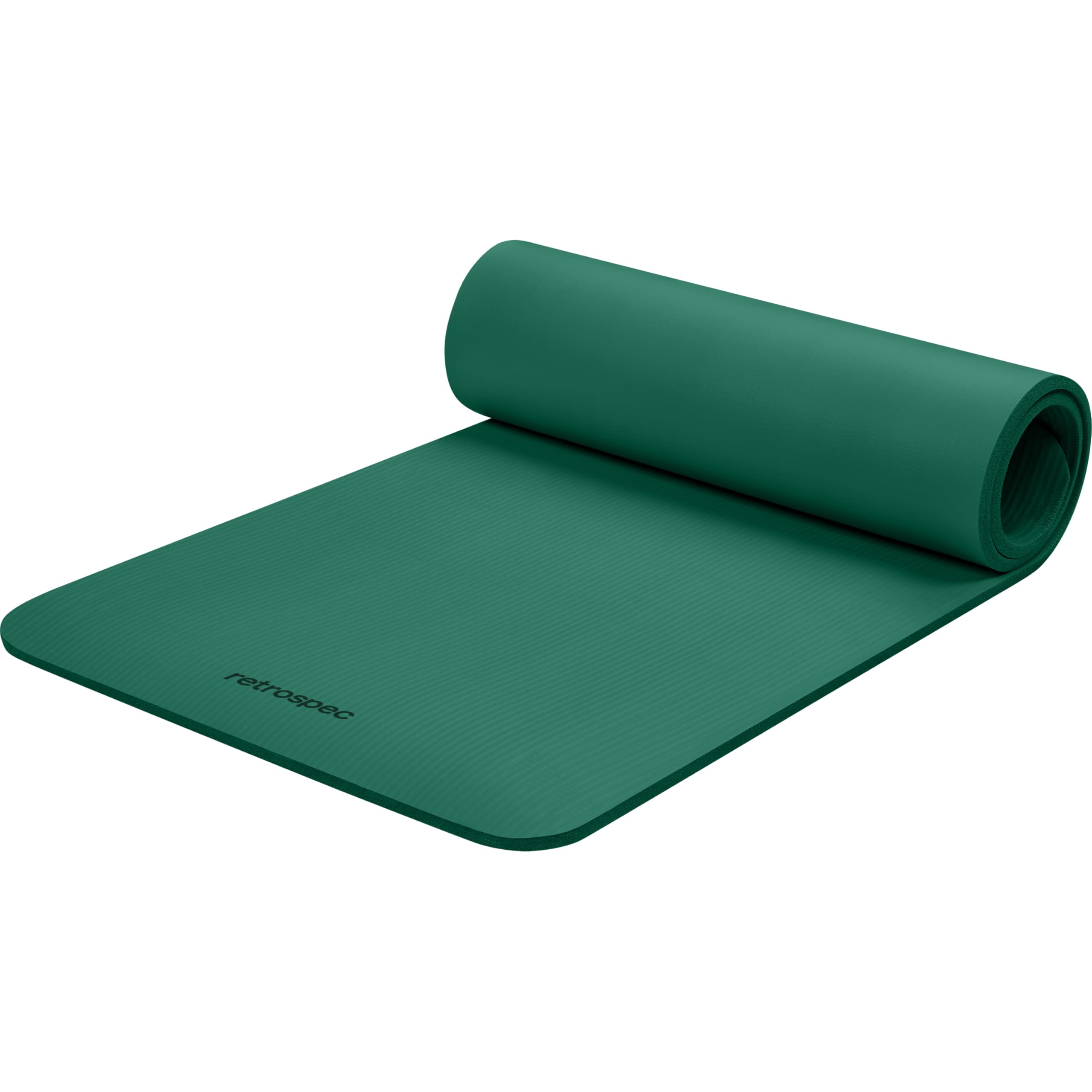 Retrospec Solana Yoga Mat Thick 1/2in Non-Slip Workout Mat with Nylon Strap - 72x24in Exercise Mat for Pilates, Stretching &amp; Fitness - BPA Free, Easy Clean