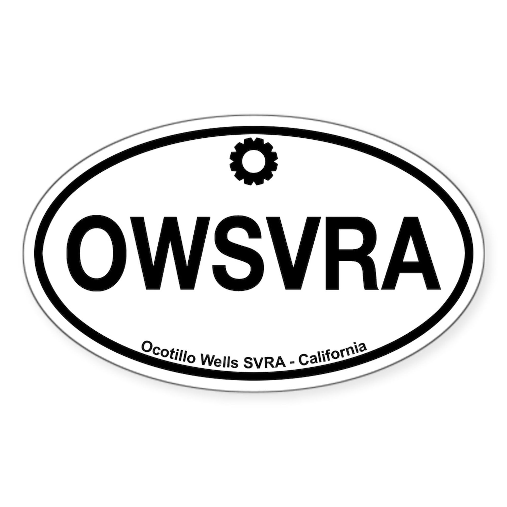 CafePress Ocotillo Wells SVRA Oval Bumper Sticker Car Decal