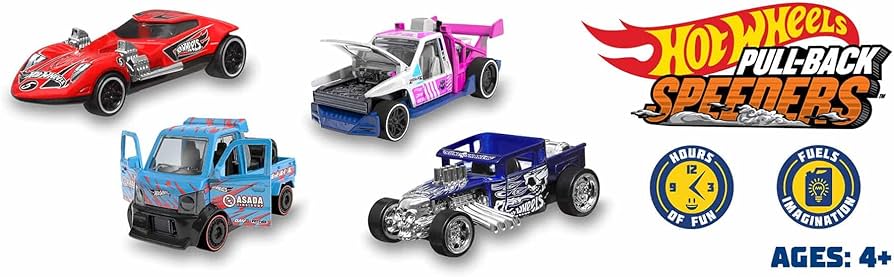 Amazon | Mattel HPT04 XLVS Assorted Pull-Back Speeders Toy Car