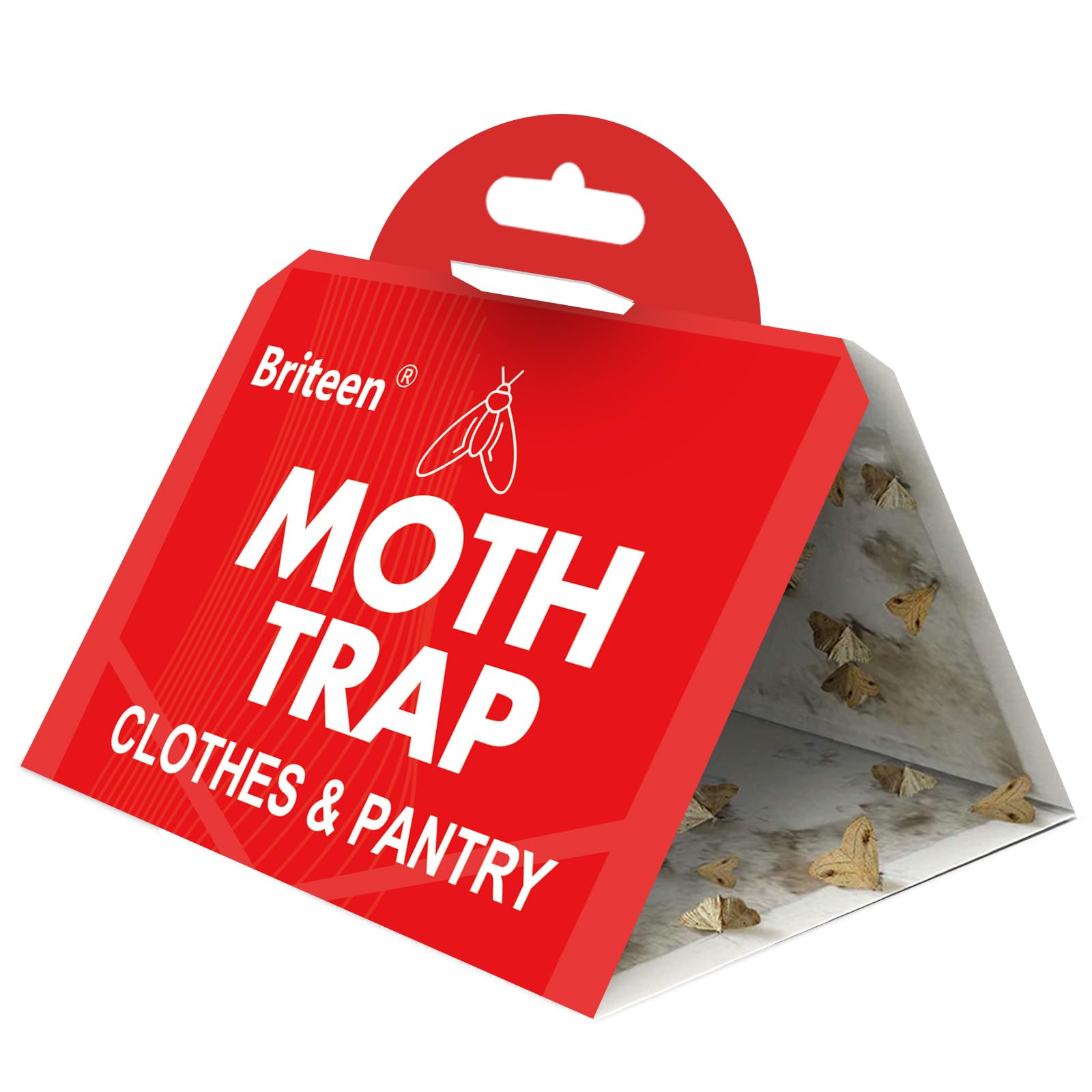 Pantry Moth Traps 10-Pack Safe and Effective for Food and Clothing- Glue Traps with Pheromones for Wool Closet Carpet Food and Cupboard K10
