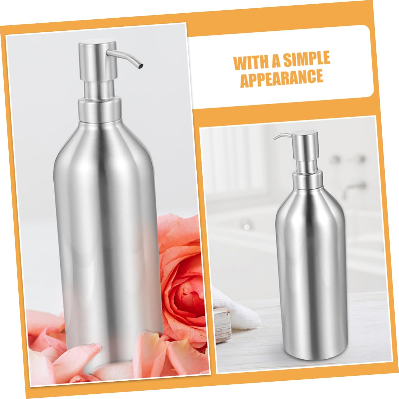 700ml Dispensador Piezas Inoxidable 2 Jabón, de Acero
