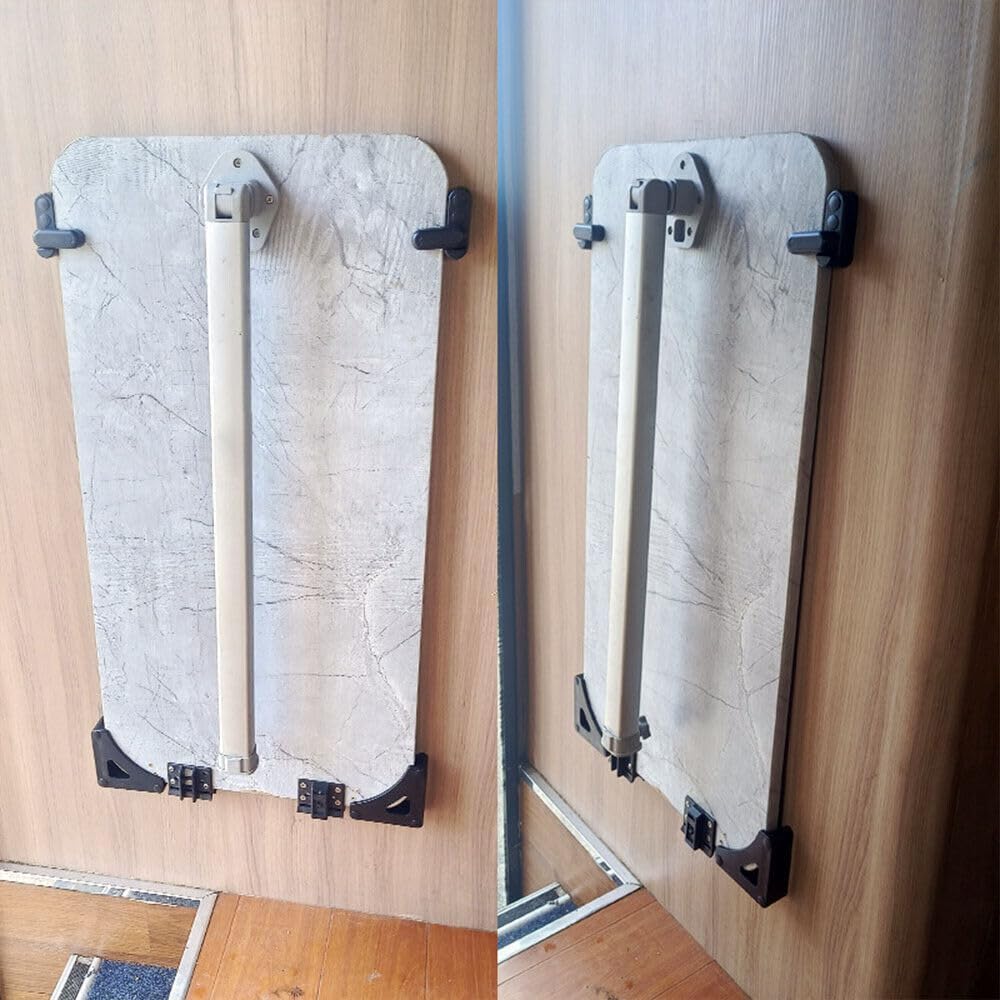 Kit de Almacenamiento de Soporte de Mesa para Caravana, Kit de fijación de Seguridad para Mesa, Color Negro, Apto para caravanas, autocaravanas, Accesorios de Mesa de Almacenamiento