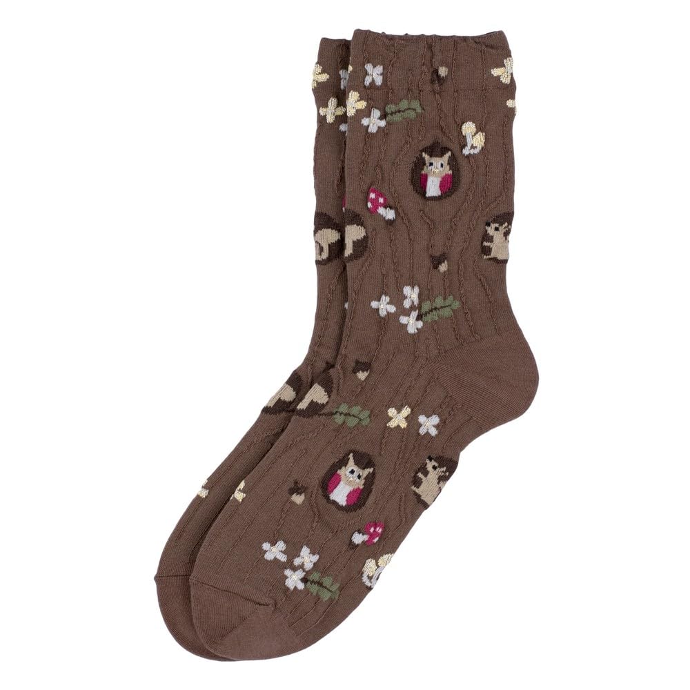 Joe Cool Brown Socks Cotton & Spandex Woodland Oak By