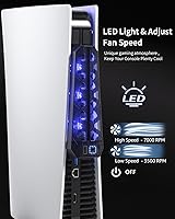 Vista 3 de Anspect Ventilador de refrigeración PS5, accesorios PS5 con ventiladores de refrigeración de alta eficiencia (7000 RPM), cuchilla de equilibrio